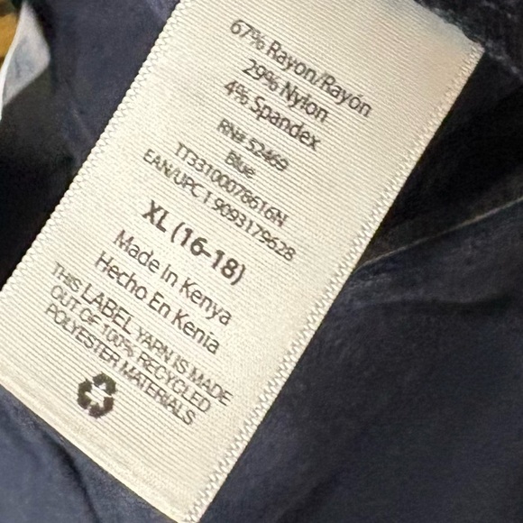 Time & Tru Blue Ponte Bootcut Pull On Pants Size XL‎ - Picture 7 of 7